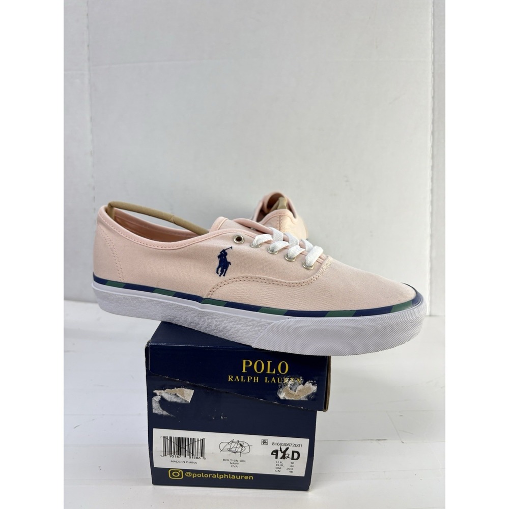 POLO RALPH LAUREN  Keaton PONY  SK-LTL MEN'S SNEAKERS PINK COLOR SIZE 9.5 D
